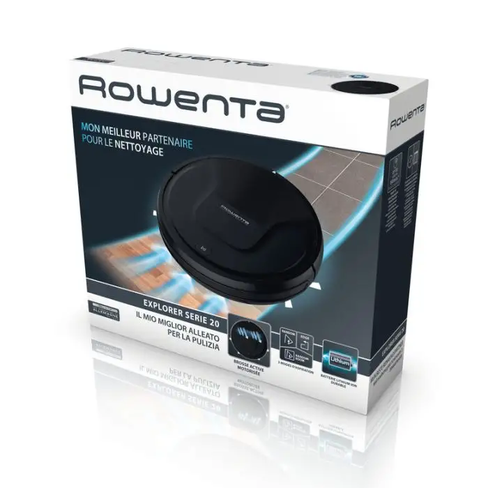 Rowenta Explorer RR6825 Serie 20 RR6825WH, Aspirapolvere Robot 3 modalità di Pulizia, Fino a 150 Minuti di Autonomia, Nero , 128653 , Immagine 4