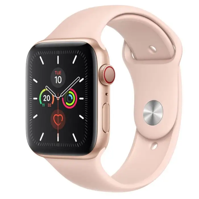 Apple Watch Series 5 GPS + Cellular, 44mm in alluminio oro con cinturino Sport Rosa sabbia , 125917 , Immagine 2