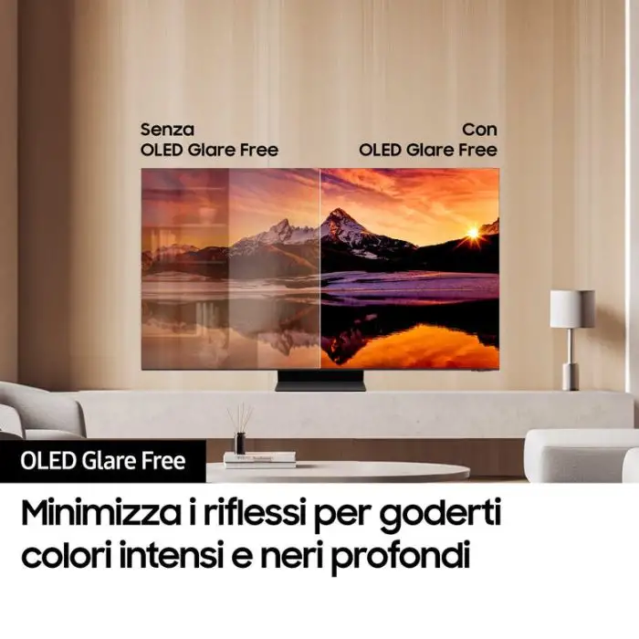 Samsung QE55S95DATXZT Televisione Smart TV 55 Pollici Oled 4K Graphite Black Processore NQ4 AI GEN2 OLED Glare Free Infinity One Design Dolby Atmos , 153292 , Immagine 5
