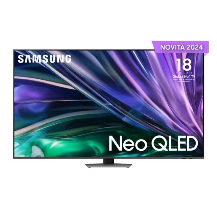 Samsung QE55QN85DBTXZT Televisione Smart TV 55 Pollici Qled 4K Neo Dolby Atmos Carbon Silver Processore NQ4 AI GEN2 Tecnologia Quantum Matrix Simple Chamfer Design , 153284 , Immagine 2