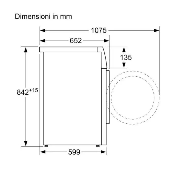 Bosch WTH83007II Asciugatrice Libera installazione Caricamento frontale Bianco , 125665 , Immagine 5