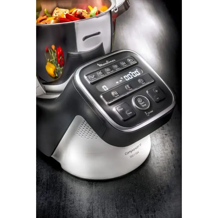 Moulinex HF8098 Companion XL, Robot da cucina multifunzione, 12 programmi automatici, 6 accessori, recipiente 3L, intervallo di temperatura da 30 °C a 150 °C, Ricettario: 300 idee per ricett , 138950 , Immagine 7