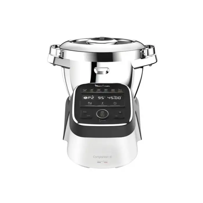 Moulinex HF8098 Companion XL, Robot da cucina multifunzione, 12 programmi automatici, 6 accessori, recipiente 3L, intervallo di temperatura da 30 °C a 150 °C, Ricettario: 300 idee per ricett , 138950 , Immagine 3