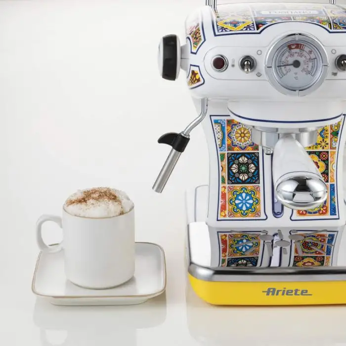 Ariete 1389 Positano Macchina da caffè, 850W, Compatibile con  caffè macinato o con cialde ESE Filtro ½ tazze, Cappuccinatore , 156362 , Immagine 2
