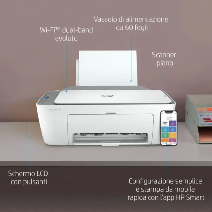 HP DeskJet 2720 Getto termico d&#039;inchiostro A4 4800 x 1200 DPI Wi-Fi , 131302 , Immagine 8