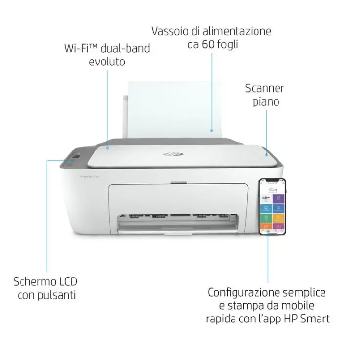 HP DeskJet 2720 Getto termico d&#039;inchiostro A4 4800 x 1200 DPI Wi-Fi , 131302 , Immagine 12
