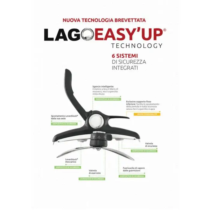 Lagostina Pentola a pressione Mia 7L Lagoeasy&#039;up , 129208 , Immagine 3