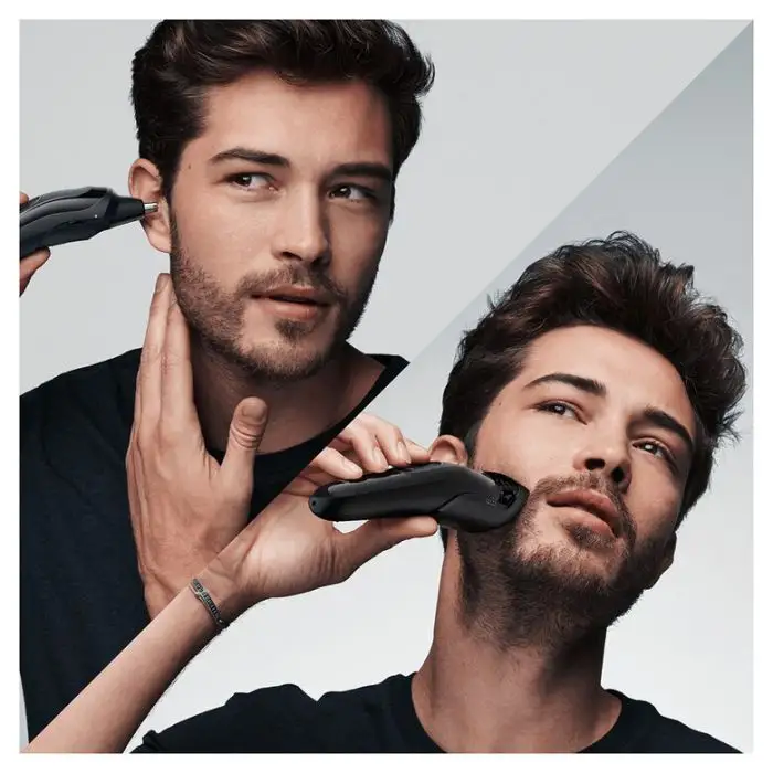 Braun MGK3220 Regolabarba Uomo 6-In-1, Rifinitore Viso, Naso E Orecchie E Tagliacapelli. Nero , 129663 , Immagine 4