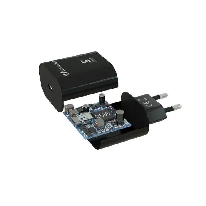 Cellularline USB-C Super Fast Charger PD 25W - Samsung A70, A80, A90, Note 10, Note 10+ Caricabatterie da rete USB-C Super Fast Charge PD 25W Nero , 127200 , Immagine 2