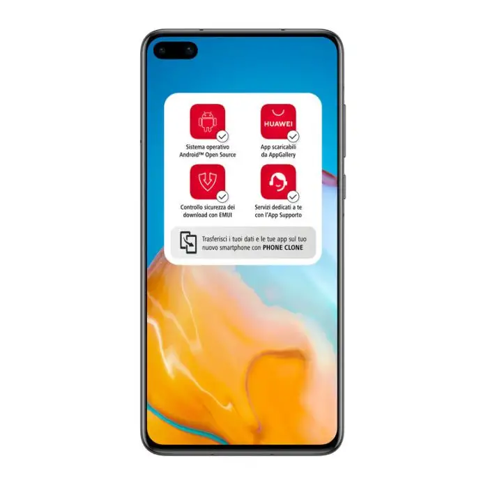 Huawei P40 15,5 cm (6.1&quot;) Dual SIM ibrida Android 10.0 Huawei Mobile Services (HMS) 5G USB tipo-C 8 GB 128 GB 3800 mAh Nero , 129671 , Immagine 6