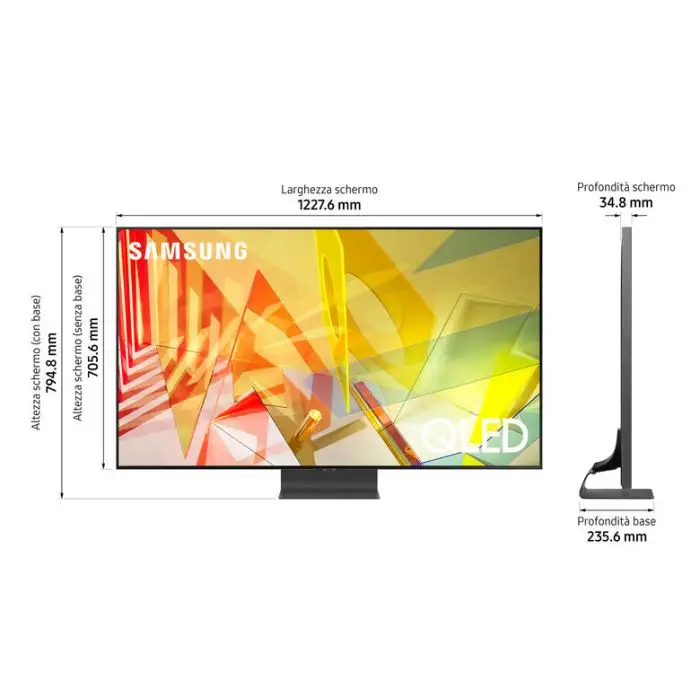 Samsung QE55Q95TAT 139,7 cm (55&quot;) 4K Ultra HD Smart TV Wi-Fi Nero, Argento , 130167 , Immagine 4