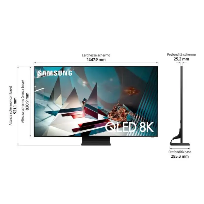 Samsung Series 8 QE65Q800TAT 165,1 cm (65&quot;) 8K Ultra HD Smart TV Wi-Fi Nero , 130359 , Immagine 4