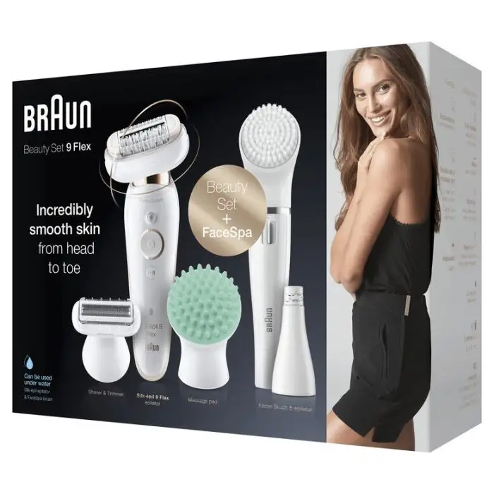 Braun Silk-épil 9 Flex 9-300 Beauty Set - Epilatore Elettrico Donna Bianco/Oro Con Testina Flessibile Per Un’Epilazione Più Facile , Prezzi Shock , 129273 , Immagine 8