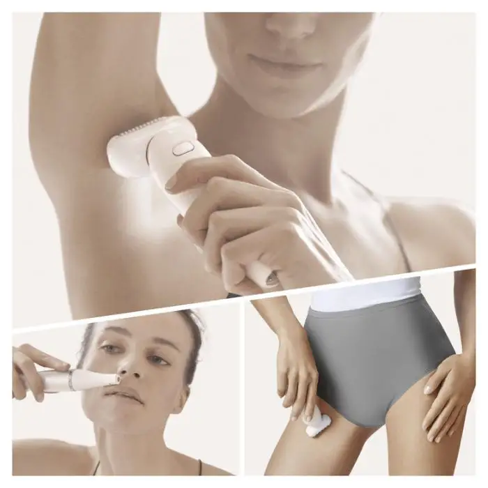 Braun Silk-épil 9 Flex 9-300 Beauty Set - Epilatore Elettrico Donna Bianco/Oro Con Testina Flessibile Per Un’Epilazione Più Facile , Prezzi Shock , 129273 , Immagine 4