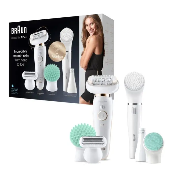 Braun Silk-épil 9 Flex 9-300 Beauty Set - Epilatore Elettrico Donna Bianco/Oro Con Testina Flessibile Per Un’Epilazione Più Facile , Prezzi Shock , 129273 , Immagine 7