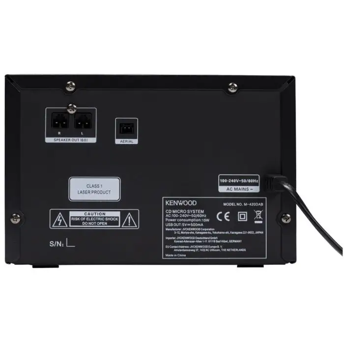 Kenwood Electronics M-420DAB set audio da casa Microsistema audio per la casa 14 W Nero , 129245 , Immagine 4