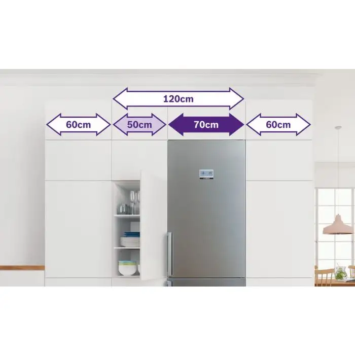 Bosch Serie 6 KGN49AIDP frigorifero con congelatore Libera installazione 438 L D Acciaio inossidabile , 130523 , Immagine 3
