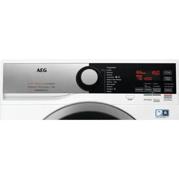 AEG L6SE62W lavatrice Caricamento frontale 6 kg 1200 Giri/min D Nero, Argento, Bianco , 129595 , Immagine 5