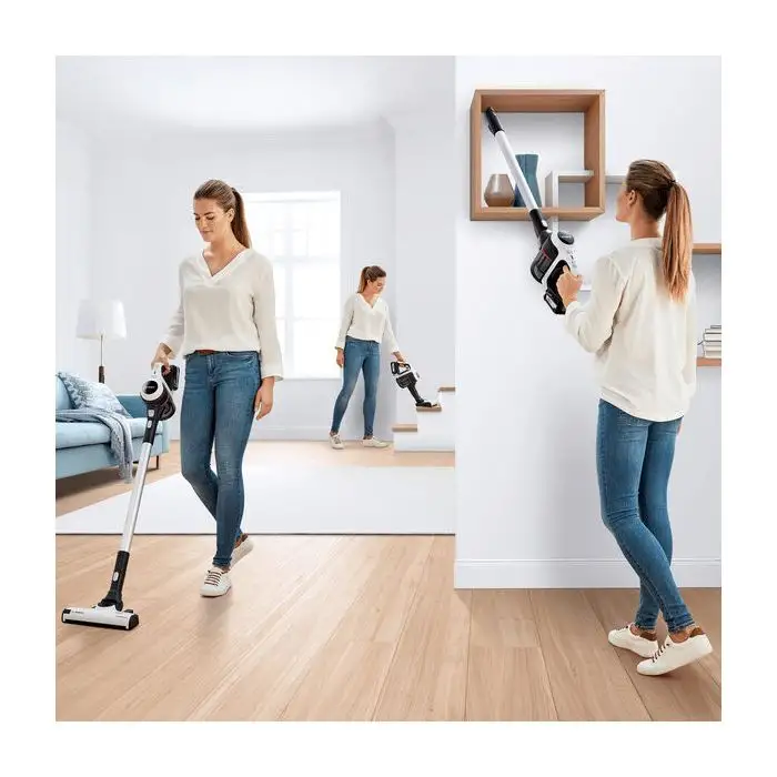 Bosch Serie 6 BCS61113 scopa elettrica Aspirapolvere a bastone 2 in 1 Batteria Secco Senza sacchetto Bianco , 157883 , Immagine 5