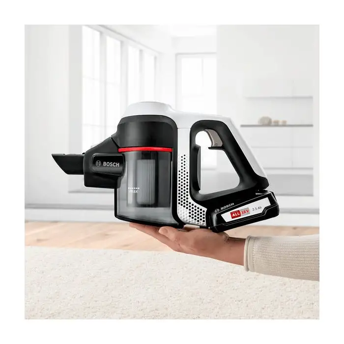 Bosch Serie 6 BCS61113 scopa elettrica Aspirapolvere a bastone 2 in 1 Batteria Secco Senza sacchetto Bianco , 157883 , Immagine 4