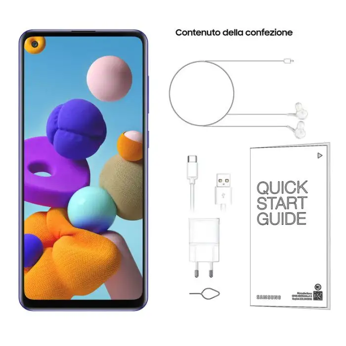 Samsung Galaxy A21s SM-A217F/DSN 16,5 cm (6.5&quot;) Doppia SIM Android 10.0 4G USB tipo-C 3 GB 32 GB 5000 mAh Blu , 130276 , Immagine 6