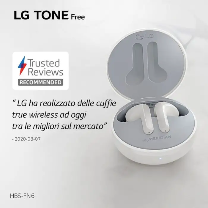 LG TONE Free FN6 White Cuffie Bluetooth True Wireless con custodia UVnano , 130743 , Immagine 11