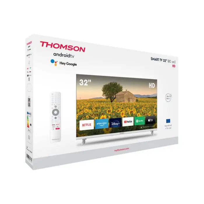 Thomson 32HA2S13W Televisione Smart TV 32 Pollici Led Frameless T2/c2s2 Android 11 Hd Wi-fi Bianco , 152644 , Immagine 4