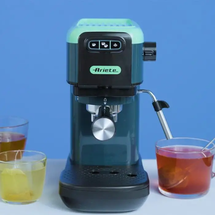 Ariete 1399 Light Aquamarine Macchina da caffè espresso, Per polvere e cialde ESE, 1300 W, Capacità 1,1L, 15 bar di pressione, Filtro 1, 2 tazze e cialda ESE, Cappuccino, Verde , 155815 , Immagine 5