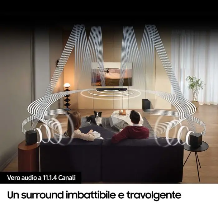Samsung Soundbar HW-Q990D/ZF Serie Q, 22 Speaker, Wireless Dolby Atmos, Audio a 11.1.4 Canali, Q-Simphony, Alexa integrato e compatibile con Google Assistant, Graphite Black , 153776 , Immagine 7