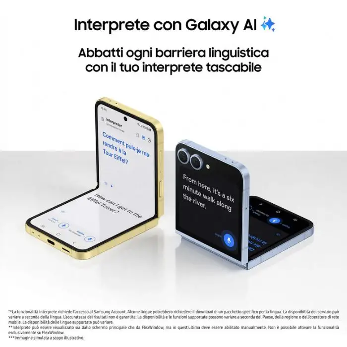 Samsung Galaxy Z Flip6 Smartphone AI, 512GB, RAM 12GB, Display 3,4&quot; SAMOLED/6,7&quot; Dynamic AMOLED 2X, Yellow , 154578 , Immagine 4