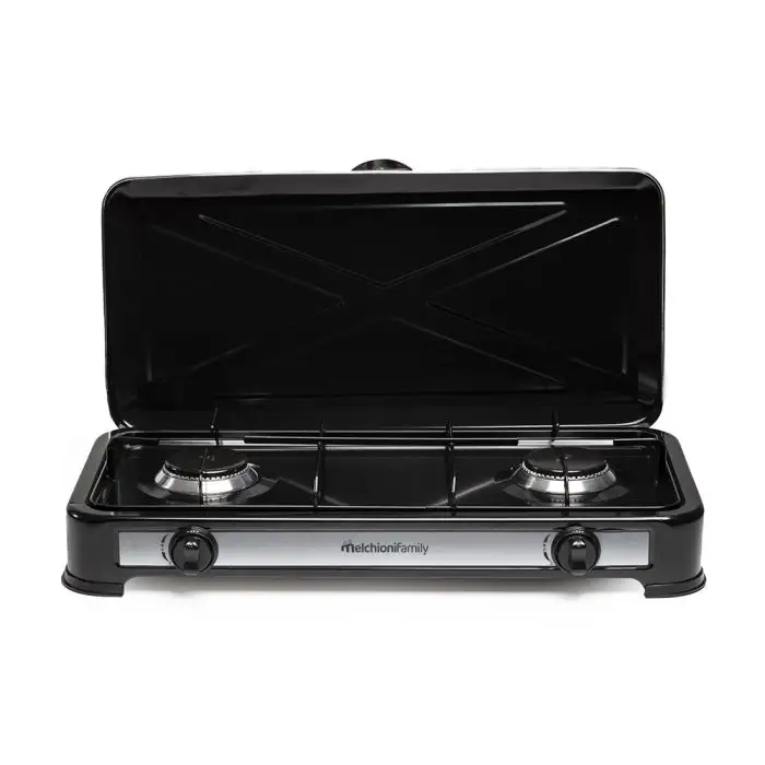 Melchioni MINERVA NEW - Fornello a gas 2 fuochi Nero main product photo