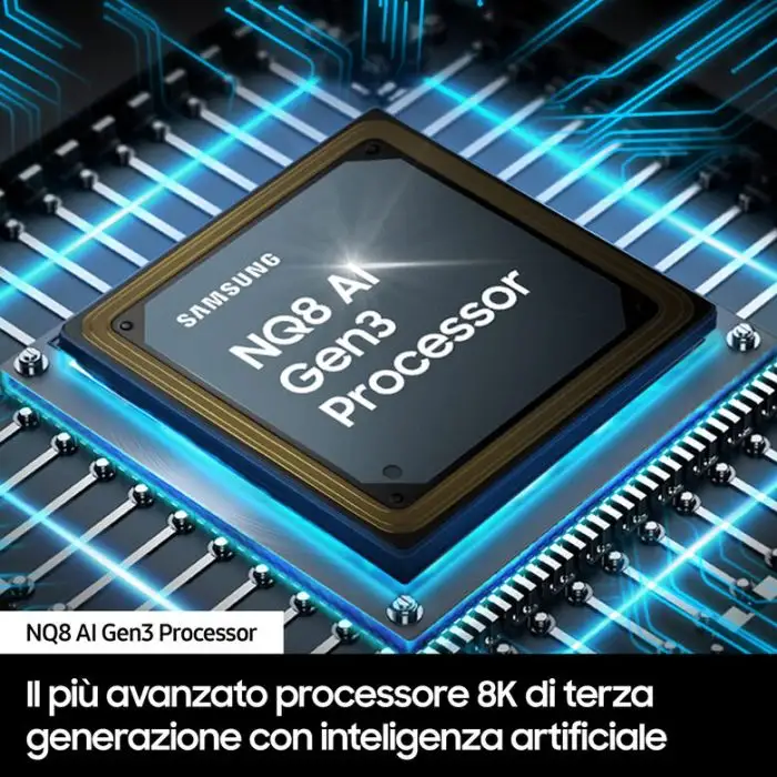 Samsung QE75QN900DTXZT Televisione Smart TV 75 Pollici Qled 8K Neo Graphite Black  NQ8 AI GEN3 Processor 8K AI Upscaling Pro Infinity Air Design Dolby Atmos , 153299 , Immagine 5
