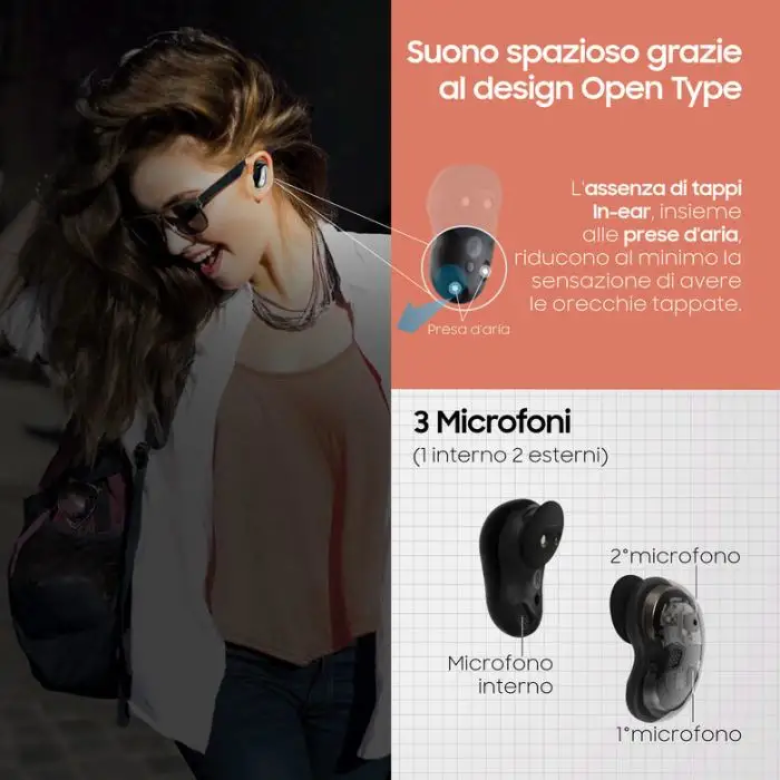 Samsung Galaxy Buds Live, Mystic White Auricolare Wireless In-ear Musica e Chiamate Bluetooth Bianco , 131495 , Immagine 5