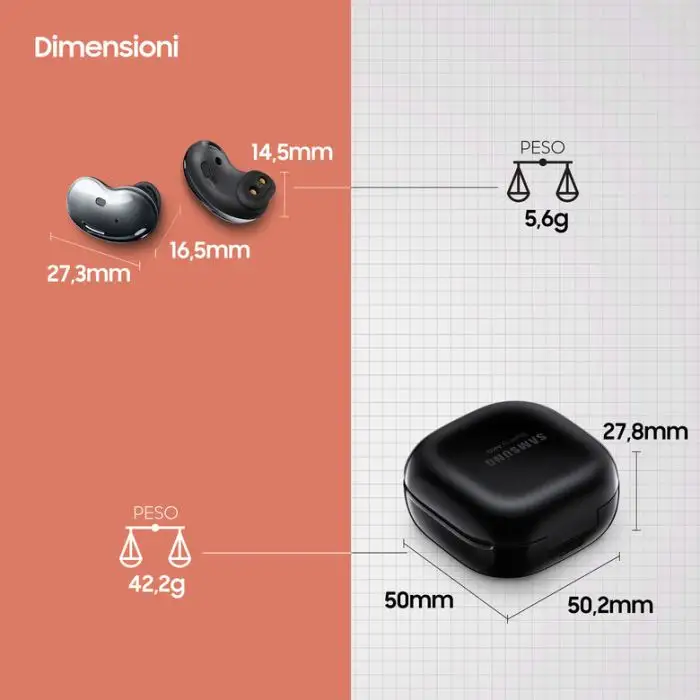 Samsung Galaxy Buds Live, Mystic Black Auricolare Wireless In-ear Musica e Chiamate Bluetooth Nero , 131494 , Immagine 3