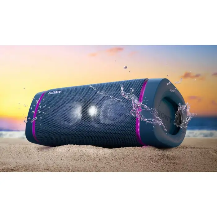 Sony SRS XB33 - Speaker bluetooth waterproof, cassa portatile con autonomia fino a 24 ore e effetti luminosi (Blu) , 131142 , Immagine 5