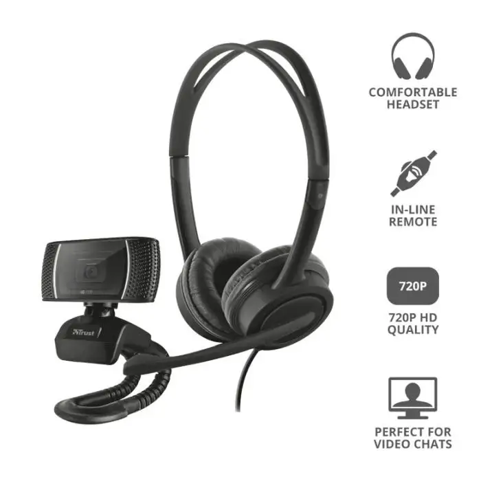 Trust Doba webcam 1280 x 720 Pixel USB Nero , 140184 , Immagine 5