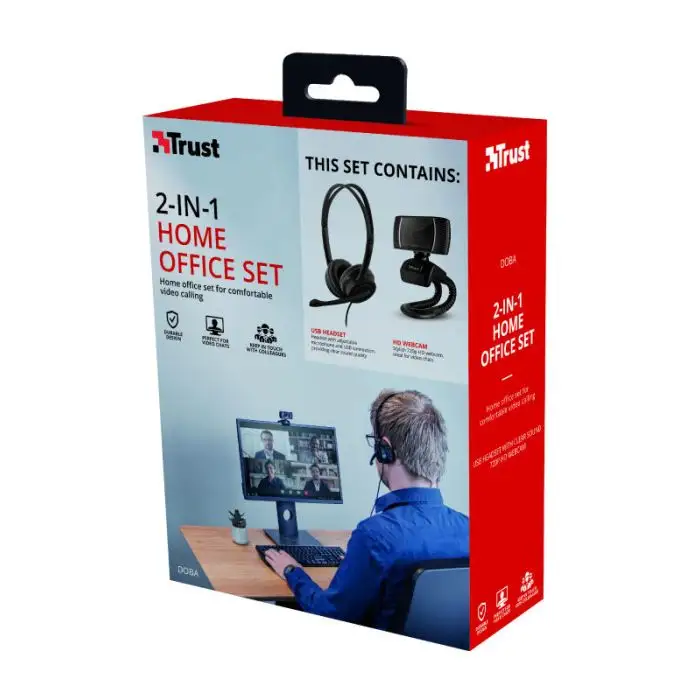 Trust Doba webcam 1280 x 720 Pixel USB Nero , 140184 , Immagine 11