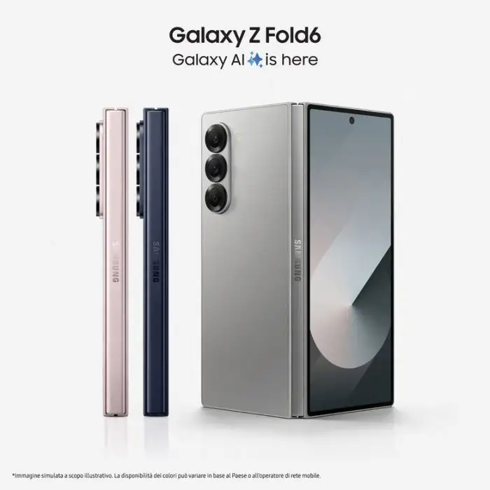 Samsung Galaxy Z Fold6 Smartphone AI, 512GB, RAM 12GB, Display 6,3&quot;/7,6&quot; Dynamic AMOLED 2X, Pink , 154567 , Immagine 2