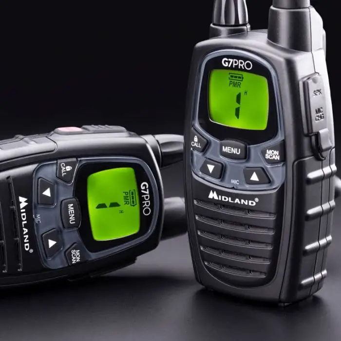 Midland G7 Pro Walkie Talkie ricetrasmittente 69 canali 446.00625 - 446.09375 MHz Nero , 147714 , Immagine 9