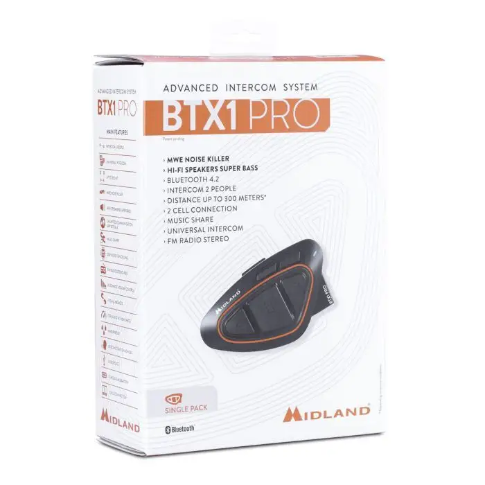 Midland BTX1 Pro Single interfono da moto 300 m Nero , 131898 , Immagine 3