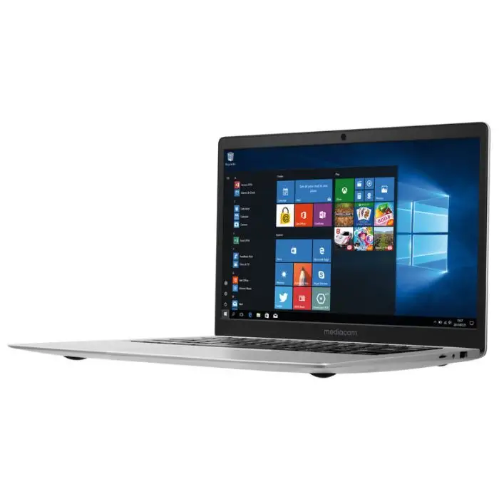 Mediacom M-SB146 notebook Computer portatile 35,6 cm (14&quot;) Full HD Intel® Celeron® 4 GB LPDDR4-SDRAM 64 GB Flash Windows 10 Home Nero, Argento , 131193 , Immagine 3