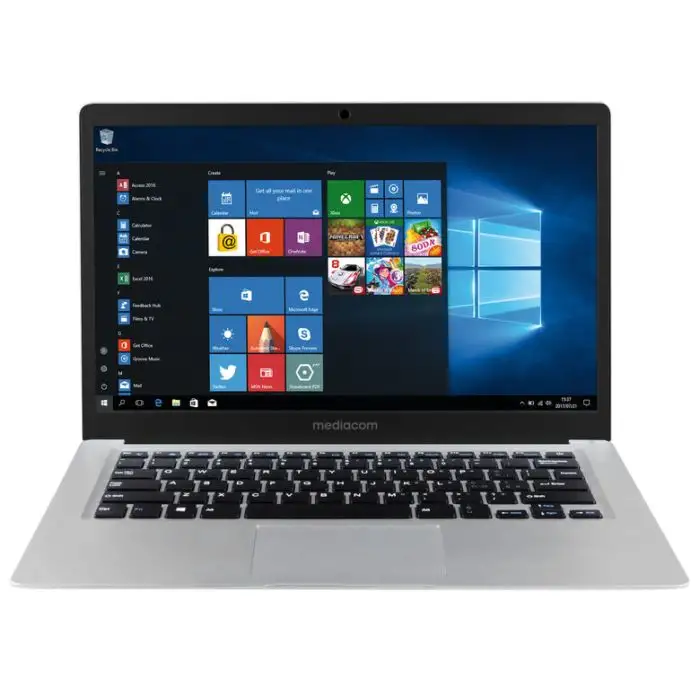 Mediacom M-SB146 notebook Computer portatile 35,6 cm (14&quot;) Full HD Intel® Celeron® 4 GB LPDDR4-SDRAM 64 GB Flash Windows 10 Home Nero, Argento , 131193 , Immagine 4