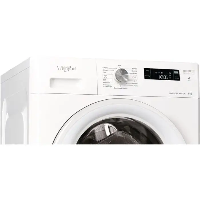 Whirlpool FFS P8 IT lavatrice Caricamento frontale 8 kg 1200 Giri/min C Bianco , 132526 , Immagine 2