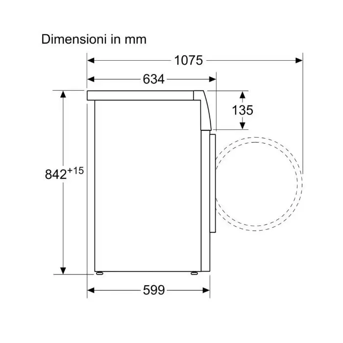 Bosch Serie 4 WTH85V08IT asciugatrice Libera installazione Caricamento frontale 8 kg A++ Bianco , 131852 , Immagine 3