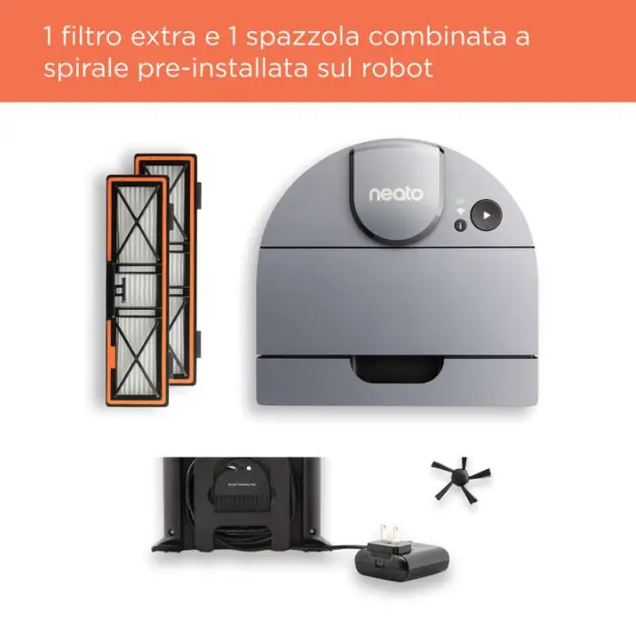 Neato Robotics D10 Aspirapolvere Robot capacità del contenitore raccogli polvere 0,7 L Argento , 133686 , Immagine 9