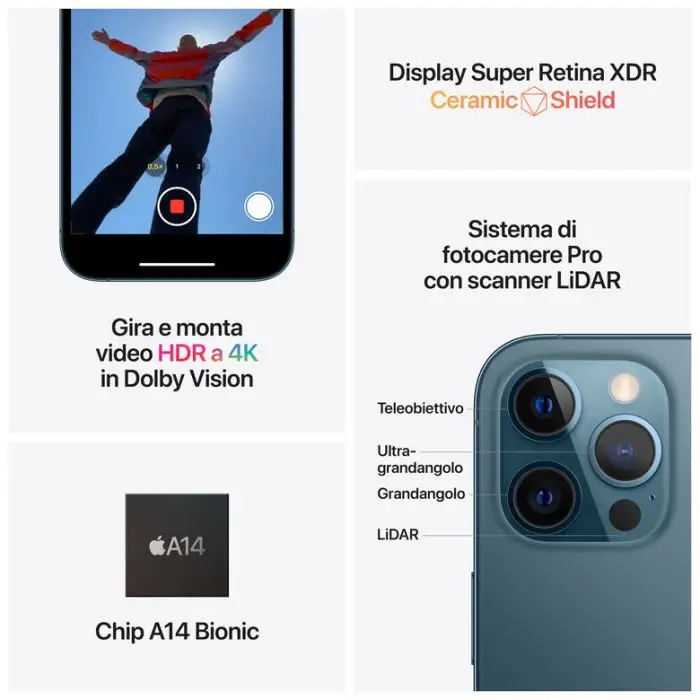Apple iPhone 12 Pro Max 128GB - Blu Pacifico , 132693 , Immagine 9
