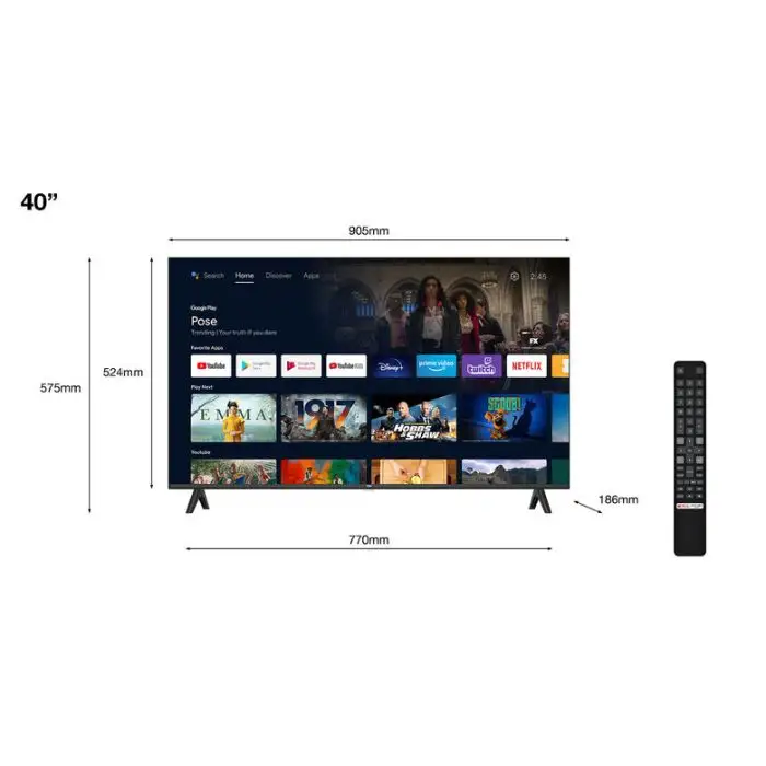 TCL 40S5400A Televisione Smart TV 40 Pollici Led Full Hd Serie S54 Android TV , 148602 , Immagine 3