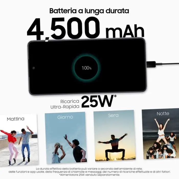 Samsung Galaxy A52 4G A52 128 GB Display 6.5” FHD+ Super AMOLED Awesome Blue , 135228 , Immagine 7