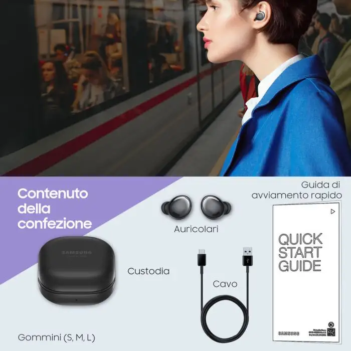 Samsung Cuffie Auricolari Wireless Galaxy Buds Pro Phantom Black , 134121 , Immagine 13