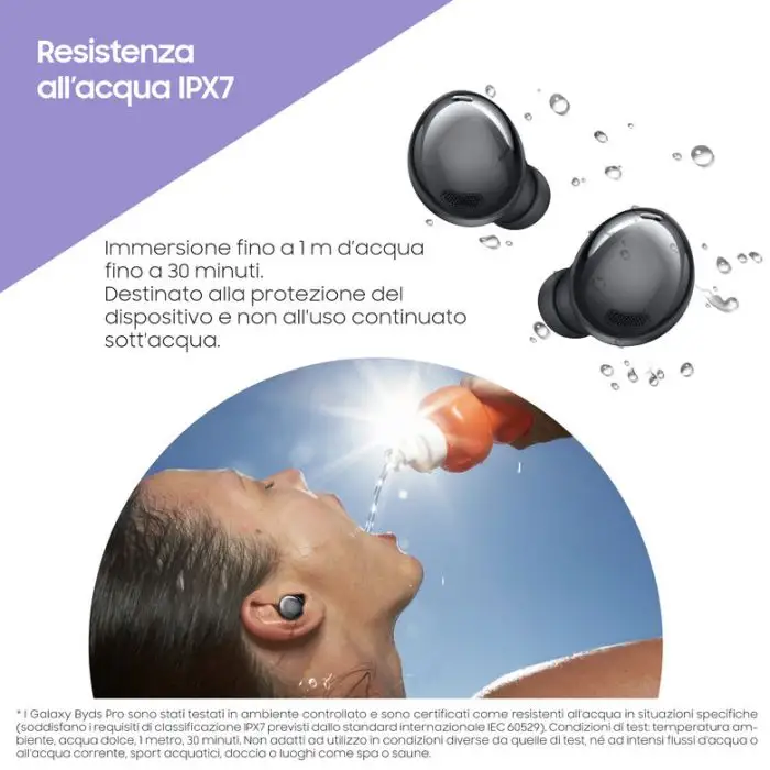 Samsung Cuffie Auricolari Wireless Galaxy Buds Pro Phantom Black , 134121 , Immagine 10